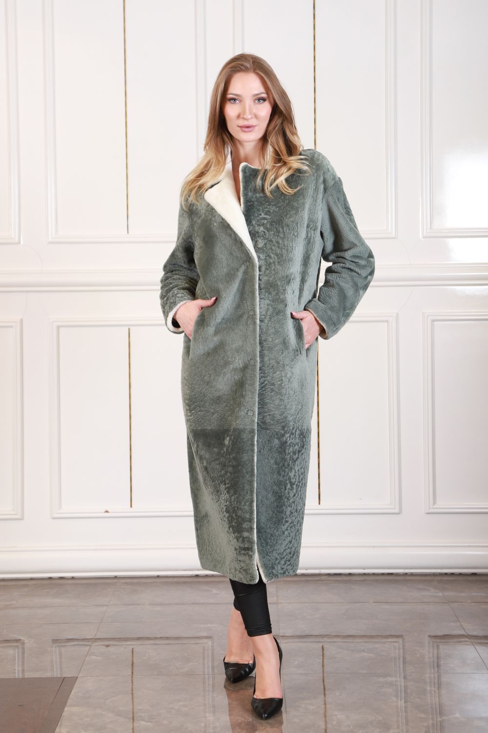 Elegant and warm astragan fur coats